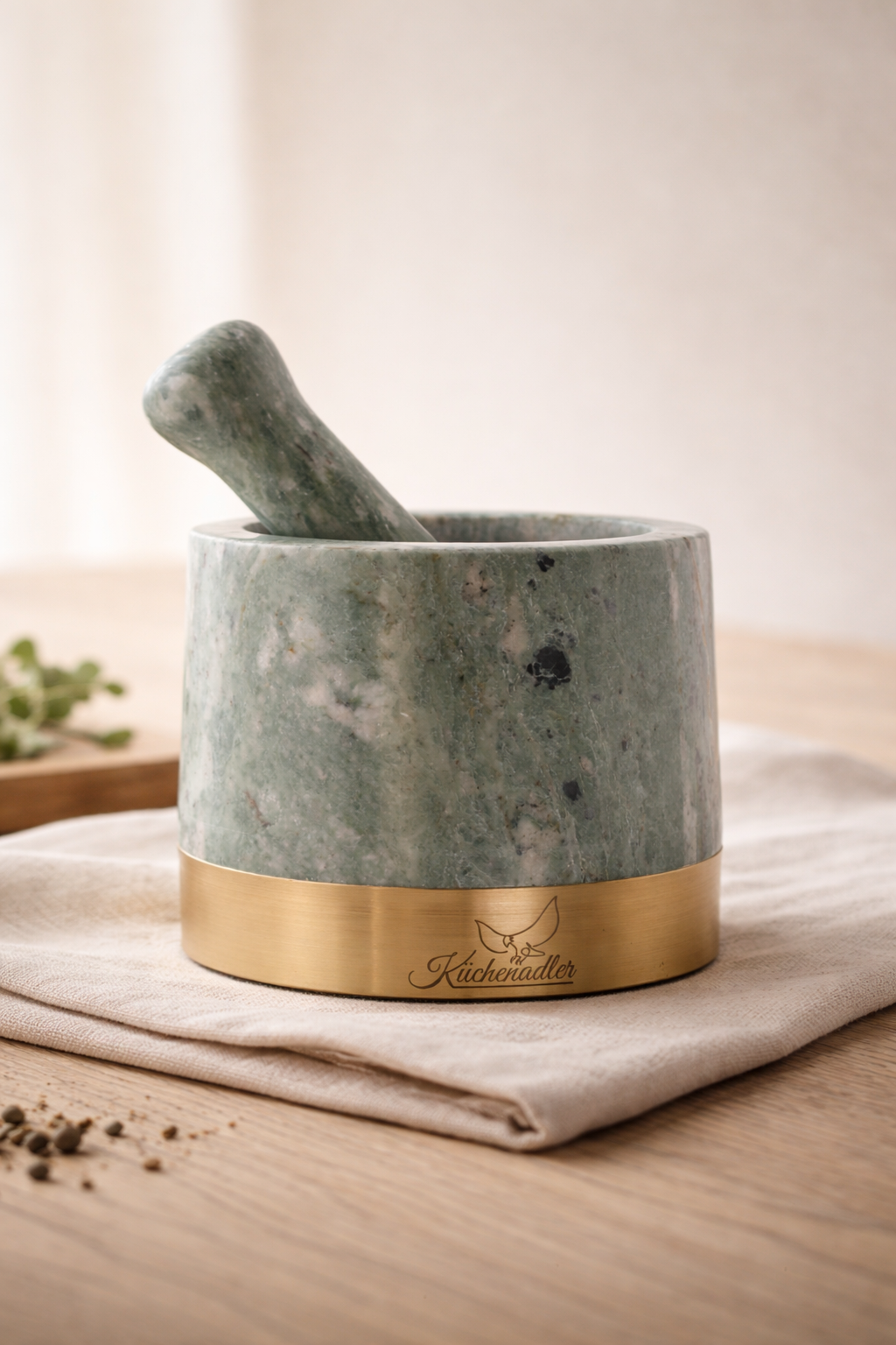 Mörser aus Green Ming – Helle Maserung
